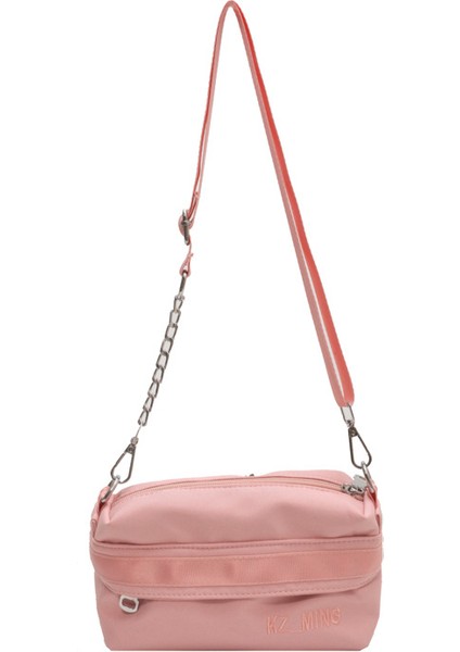 Çapraz Askılı Çanta Taşınabilir Yüksek Kaliteli Naylon Kumaş Kentsel Sade Düz Renk Stili, Pembe (Yurt Dışından)