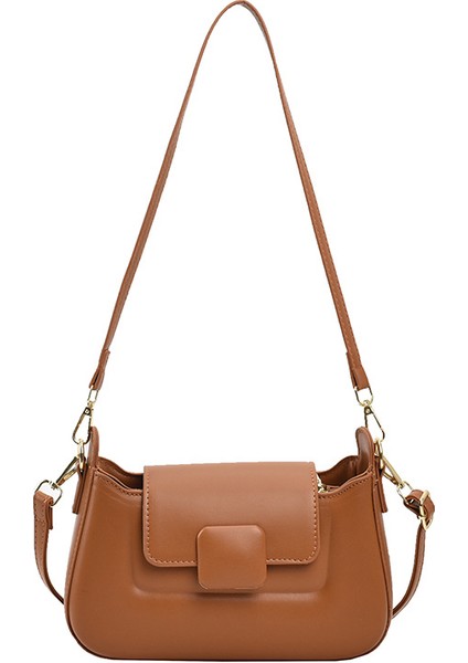 Çapraz Askılı Çanta Taşınabilir Mükemmel Işçıliğe Sahip Yüksek Yoğunluklu Konforlu Pu Kumaş, Açık Kahverengi (Yurt Dışından)