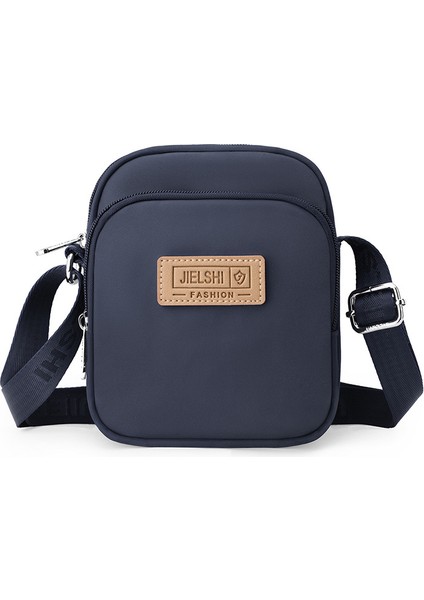 Çapraz Askılı Çanta Taşınabilir Yüksek Kaliteli Aşınmaya Dayanıklı Naylon Kumaş Basit Tarzda Küçük Kare Çanta Tarzı, Mavi (Yurt Dışından)