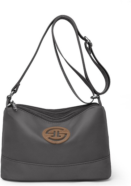 Çapraz Askılı Çanta Taşınabilir Yüksek Yoğunluklu Aşınmaya Dayanıklı Naylon Kumaş Mükemmel Işçılik Büyük, Koyu Gri (Yurt Dışından)