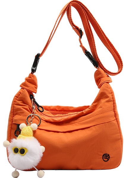 Çapraz Askılı Çanta Taşınabilir Yüksek Kaliteli Kompozit Kumaş Mükemmel Işçılik Düz Renk Stili, Turuncu (Yurt Dışından)