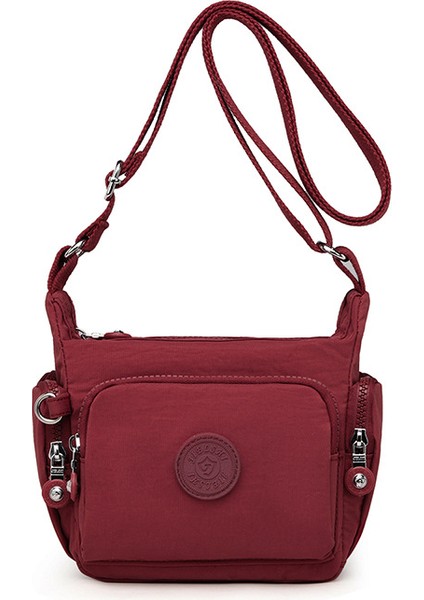 Çapraz Askılı Çanta Taşınabilir Yüksek Kaliteli Nefes Alabilen Naylon Kumaş Mükemmel Işçılik , Kırmızı (Yurt Dışından)