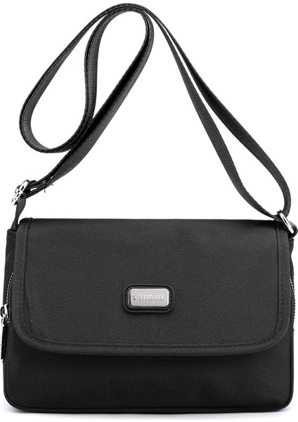 Çapraz Askılı Çanta Taşınabilir Yüksek Kaliteli Aşınmaya Dayanıklı Naylon Kumaş Mükemmel Işçılik,siyah (Yurt Dışından)