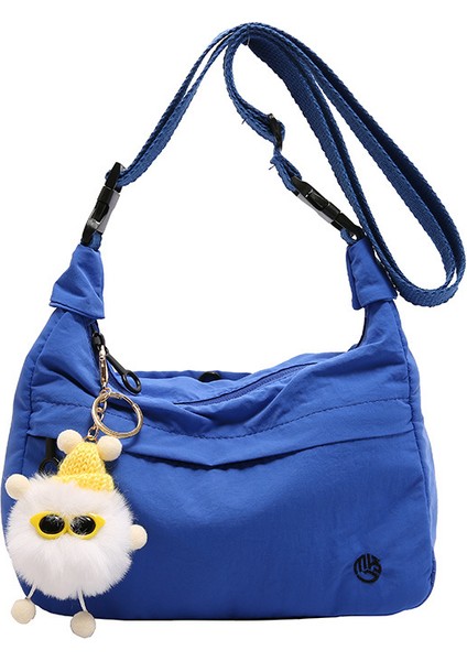 Çapraz Askılı Çanta Taşınabilir Yüksek Kaliteli Kompozit Kumaş Mükemmel Işçılik Düz Renk Stili, Mavi (Yurt Dışından)