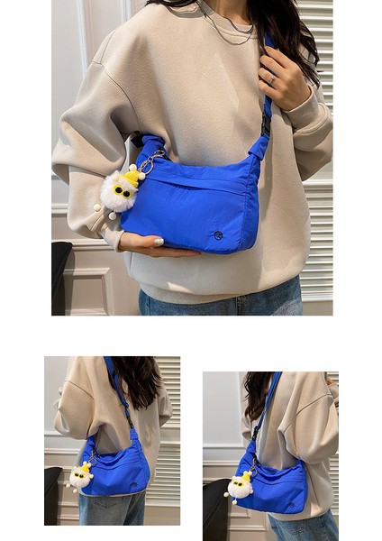 Çapraz Askılı Çanta Taşınabilir Yüksek Kaliteli Kompozit Kumaş Mükemmel Işçılik Düz Renk Stili, Mavi (Yurt Dışından) modelleri