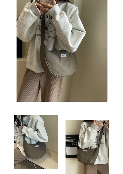 Çapraz Askılı Çanta Taşınabilir Yüksek Yoğunluklu Naylon Kumaş Mükemmel Işçılik Düz Renk Stili, Haki (Yurt Dışından) fiyatları