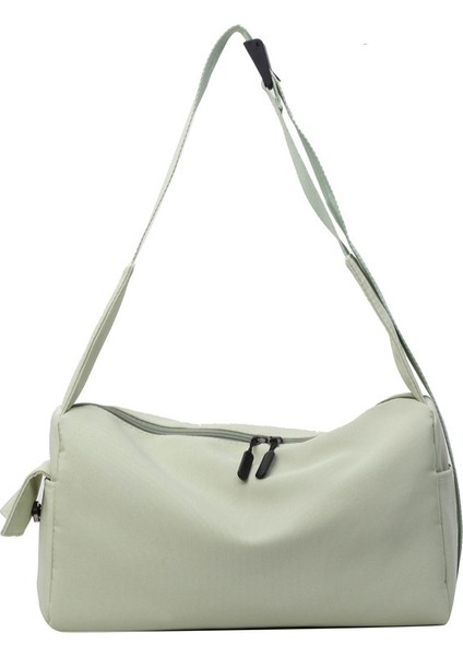 Çapraz Askılı Çanta Taşınabilir Mükemmel Işçıliğe Sahip Yüksek Yoğunluklu Konforlu Kanvas Kumaş, Açık Yeşil (Yurt Dışından)