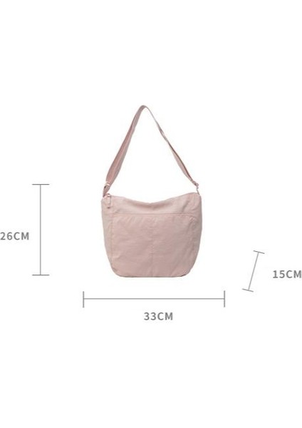 Çapraz Askılı Çanta Taşınabilir Yüksek Kaliteli Naylon Kumaş Mükemmel Işçılik Basit Stil, Siyah (Yurt Dışından) fiyatları