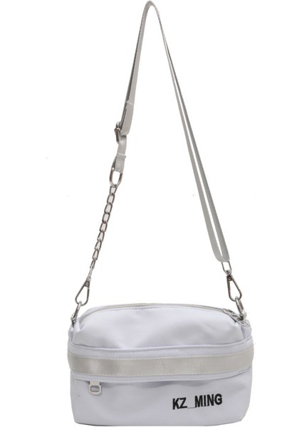 Çapraz Askılı Çanta Taşınabilir Yüksek Kaliteli Kumaşlar Mükemmel Işçılik Düz Renk Stili, Beyaz (Yurt Dışından)