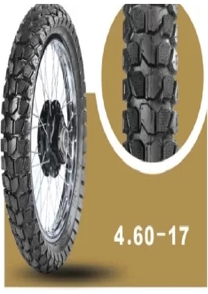 130/80-17 (4.60/17) Motosiklet Dış Lastiği TM340 Kross Tube Type 4pr