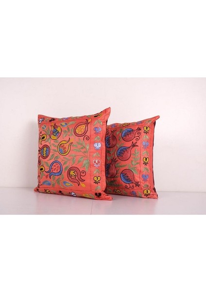 Set Çiçek Desenli Vintage Etnik Suzani Kırlent Kılıfıel Işlemesi Ipek Kırlent Kılıf modelleri