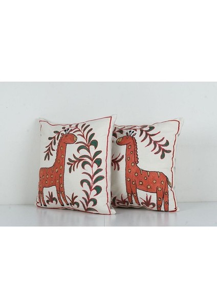 Çiçek Desenli Etnik Suzani Kırlent Kılıfı El Dokuma Kırlent Kılıf 45 x 45 cm modelleri