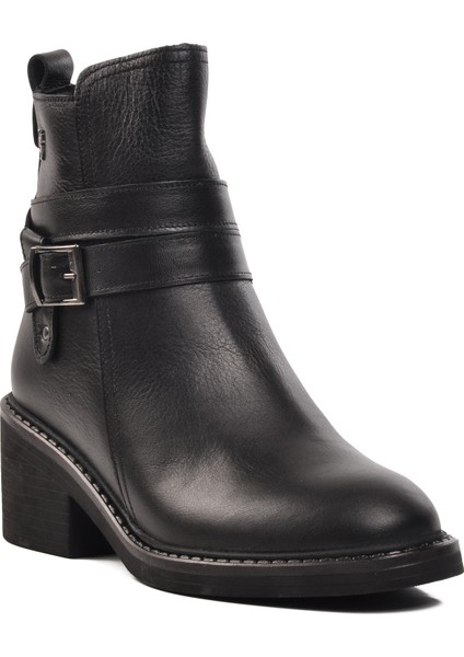 9874 Siyah Içi Kürklü Deri Kadın Bot modelleri