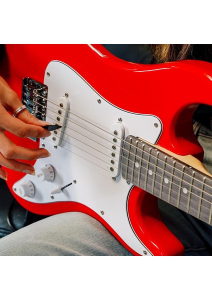 CEG-36RD Amfili Full 3/4 36 İnç Elektro Gitar Seti Kırmızı fırsatları