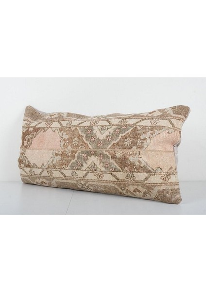 Kahverengi Renkli Geometrik El Dokuma Kilim Kırlent Kılıf 45 x 90 cm modelleri