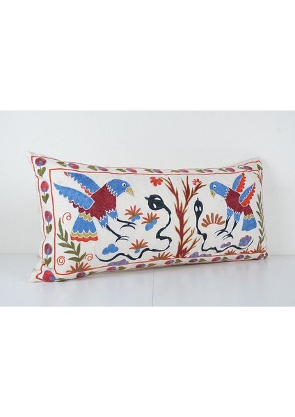 Hayvan Desenli Etnik Suzani Kırlent Kılıfı El Dokuma Kırlent Kılıf 45 x 95 cm fiyatları