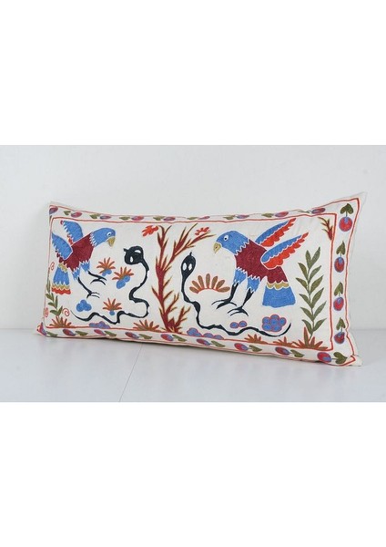 Hayvan Desenli Etnik Suzani Kırlent Kılıfı El Dokuma Kırlent Kılıf 45 x 95 cm modelleri