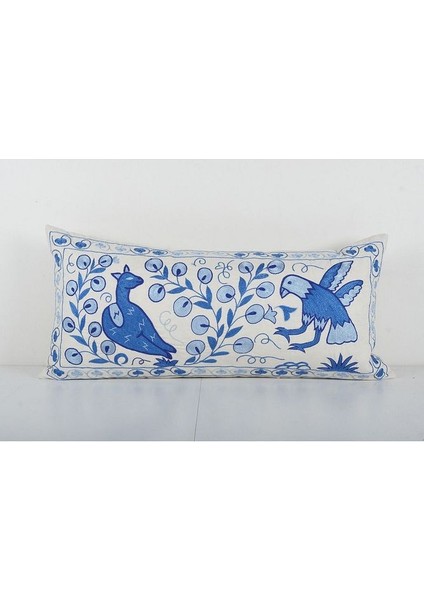 Hayvan Desenli Vintage Etnik Suzani Kırlent Kılıfı El Dokuma Kırlent Kılıf