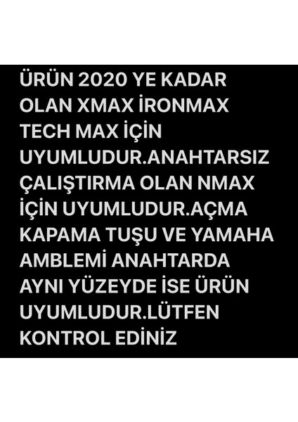 Yamaha 2020 Modele Kadar Xmax 125 250 300 400 2024 E Kadar Nmax Uyumlu Anahtar Kılıfı