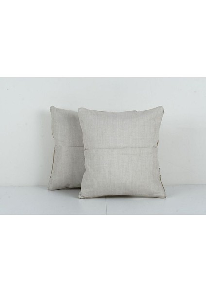 Kahverengi Renkli Geometrik El Dokuma Kilim Kırlent Kılıf 40 x 40 cm fırsatları