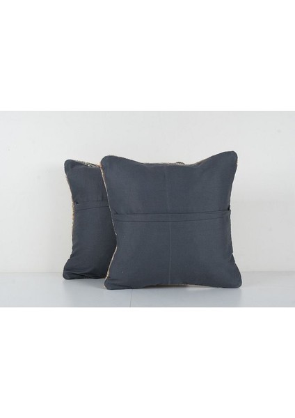 Set Kahverengi Renkli Geometrik El Dokuma Kilim Kırlent Kılıf 45 x 45 cm fırsatları