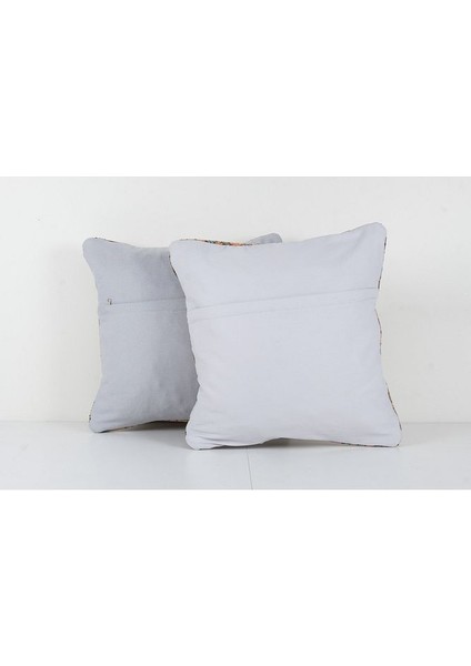 Set Kahverengi Renkli Geometrik El Dokuma Kilim Kırlent Kılıf 45 x 45 cm fırsatları