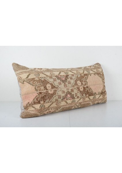 Kahverengi Renkli Geometrik El Dokuma Kilim Kırlent Kılıf 45 x 90 cm fiyatları