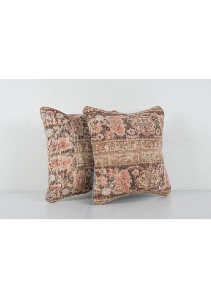 Set Kahverengi Renkli Geometrik El Dokuma Kilim Kırlent Kılıf 45 x 45 cm fiyatları