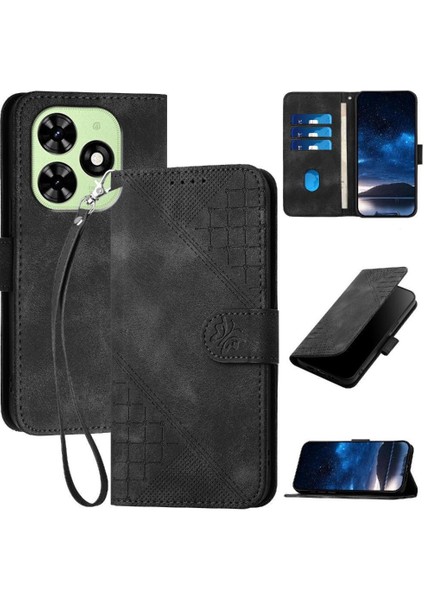 Tecno Spark Için Flip Case Go 2024 Yüksek Kaliteli Deri Telefon Kılıfı Kabartmalı (Yurt Dışından)