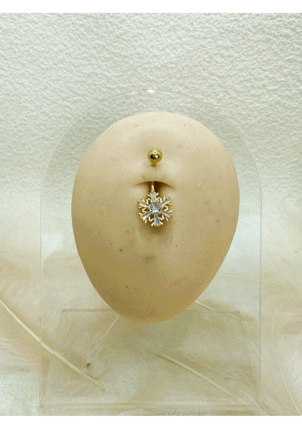 Cerrahi Çelik Altın Rengi Göbek Piercing Küpe