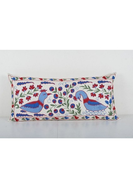 Hayvan Desenli Vintage Etnik Suzani Kırlent Kılıfı El Dokuma Kırlent Kılıf