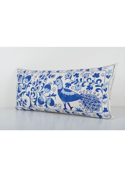 Çiçek Desenli Etnik Suzani Kırlent Kılıfı, El Dokuma Kırlent Kılıf (Içliksizdir) 45 x 95 cm modelleri