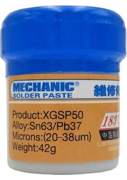 Mechanic Krem Sıvı Lehim Mechanic Solder Paste 42 gr XGSP50 183 Derece - *