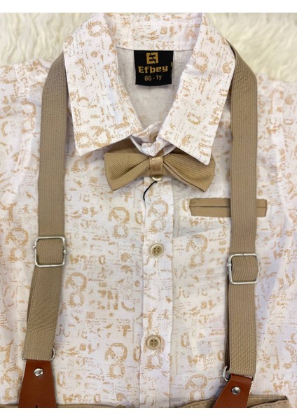 Erkek Çocuk Takım Salopet Gömlekli Papyonlu Düğün Özel Gün fiyatları