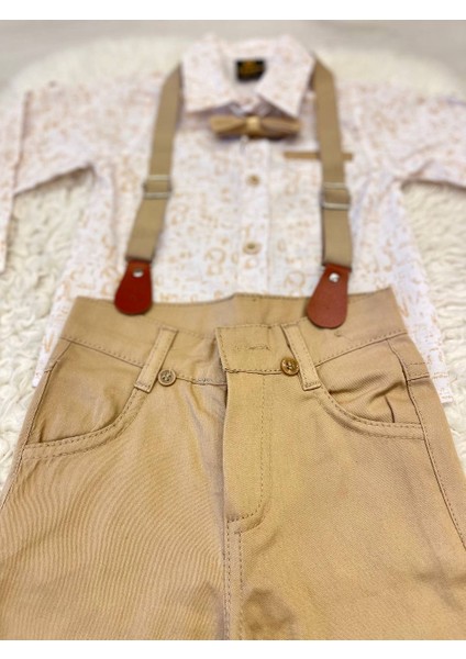 Erkek Çocuk Takım Salopet Gömlekli Papyonlu Düğün Özel Gün fırsatları