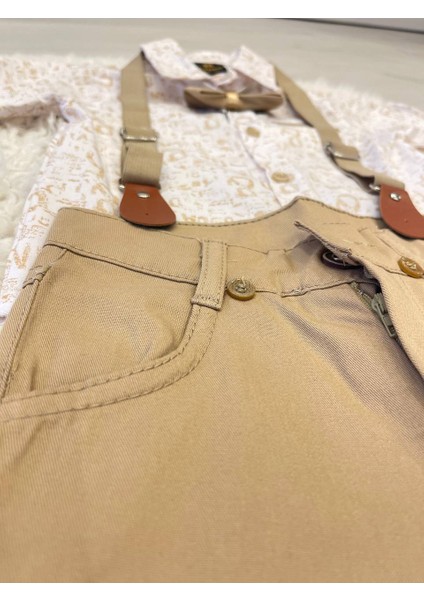 Erkek Çocuk Takım Salopet Gömlekli Papyonlu Düğün Özel Gün indirimleri