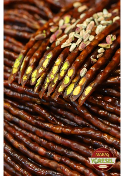 Saf Pekmezli Çift Antep Fıstkılı Sucuk (500GR)