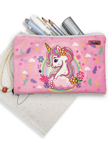 Unicorn Bahar Desenli Kalem Kutusu Yıkanabilir Bez Kalemlik fiyatları