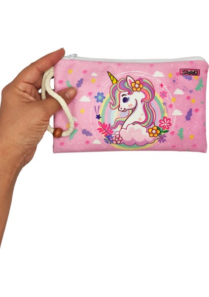 Unicorn Bahar Desenli Kalem Kutusu Yıkanabilir Bez Kalemlik modelleri