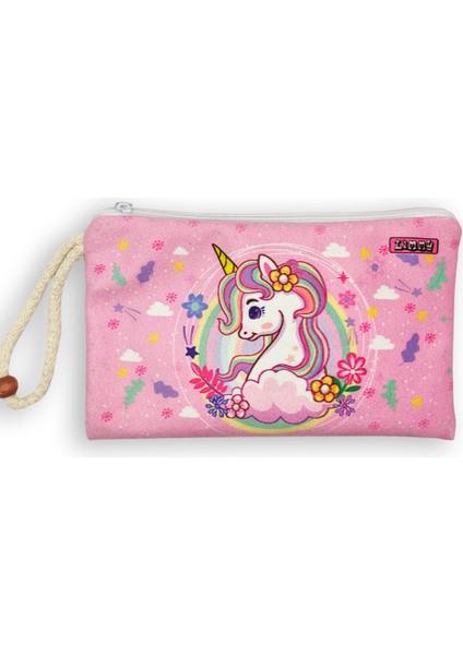 Unicorn Bahar Desenli Kalem Kutusu Yıkanabilir Bez Kalemlik fırsatları