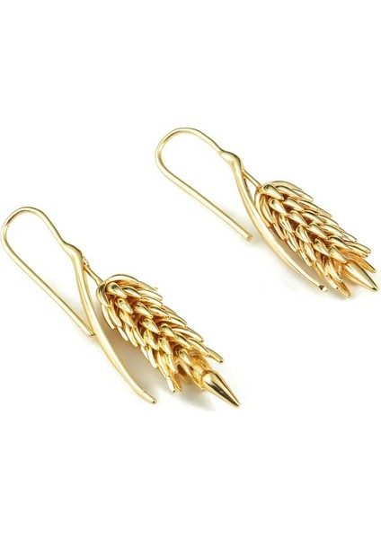 Altın Kaplama Sahure Serisi Başak Sallantılı Küpe modelleri