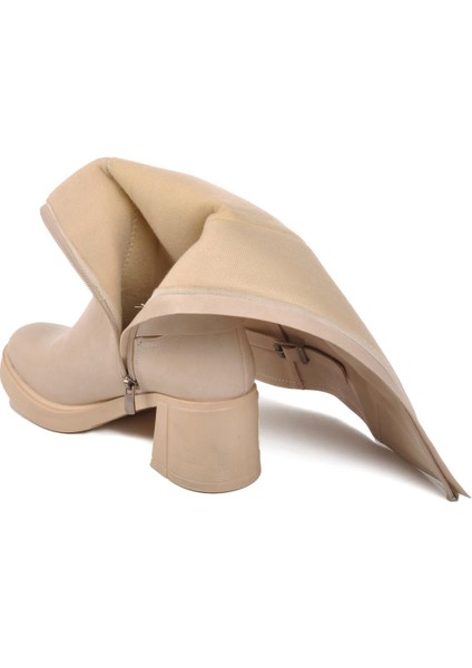 PC-54119 Krem Kadın Çizme fırsatları