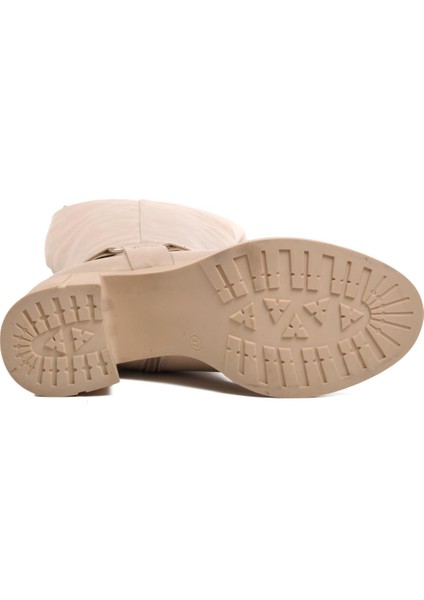 PC-54119 Krem Kadın Çizme indirimleri