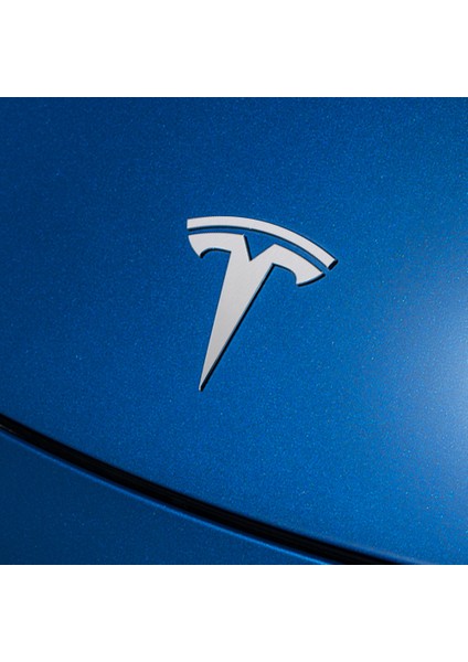 Tesla Model Y Özel Kesim Logo Seti - Direksiyon Ön Arka Jantlar ve Sensörler Için 8'lu Tesla Logo Sticker Seti ( Alüminyum )