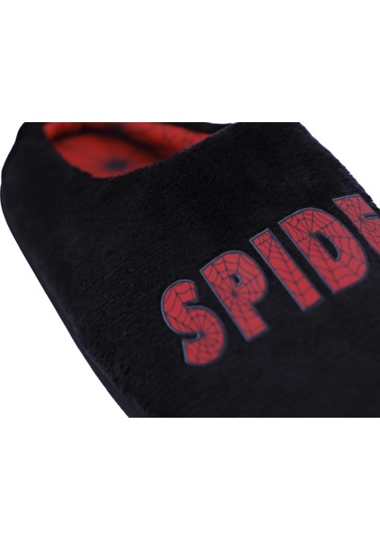 SPIDERMAN- T- Spider Yazılı Siyah Erkek Ev Terliği