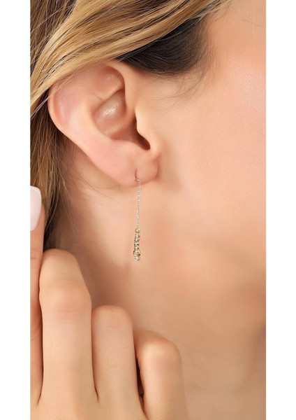 14 Ayar Altın Toptop Sallantılı Zincir Küpe fiyatları