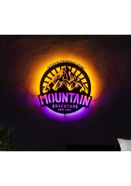 Mountain Adventure Led Işıklı Tablo – Doğanın Enerjisini Evine Getir!