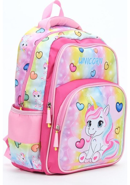 Soft Unicorn Okul Çantası + Beslenme + Kalemlik + Kız Sırt Çantası Atcık Çanta modelleri