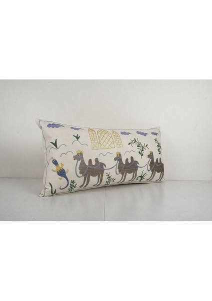 Hayvan Desenli Vintage Etnik Suzani Kırlent Kılıfı El Dokuma Kırlent Kılıf fiyatları