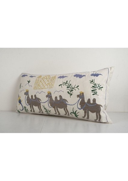 Hayvan Desenli Vintage Etnik Suzani Kırlent Kılıfı El Dokuma Kırlent Kılıf modelleri